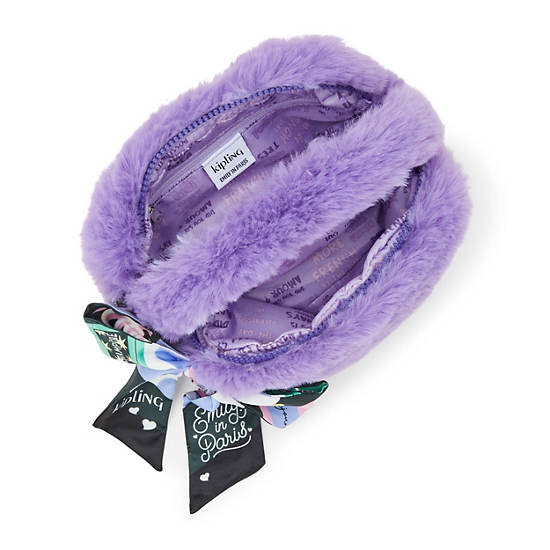 Kipling Milda Emily in Paris Furry Crossbody Bags Purple | K-2681743