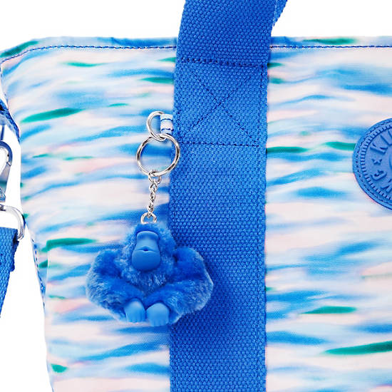 Kipling Minta Large Printed Shoulder Bags Blue | K-9476203