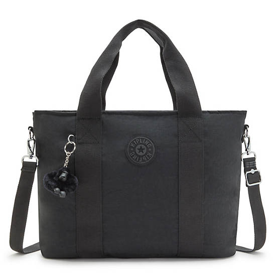 Kipling Minta Large Shoulder Bags Black | K-3718045