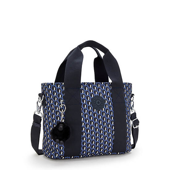 Kipling Minta Medium Printed Tote Bags Blue | K-0527936