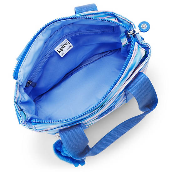 Kipling Minta Printed Shoulder Bags Blue | K-2679351