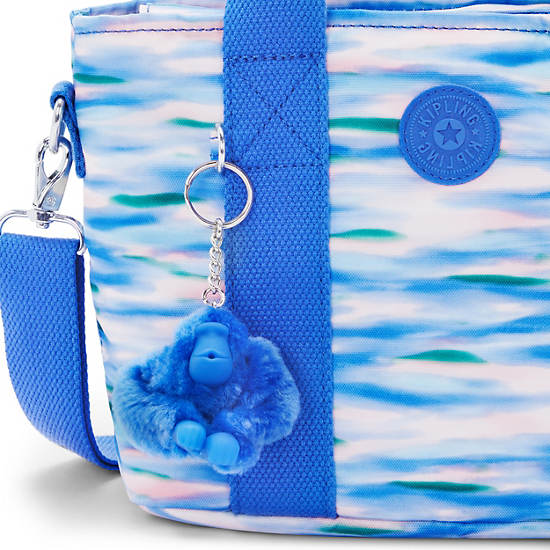 Kipling Minta Printed Shoulder Bags Blue | K-2679351