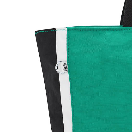 Kipling Nalo Tote Bags Deep Green Black | K-0381247