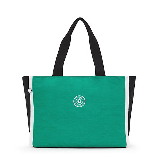 Kipling Nalo Tote Bags Deep Green Black | K-0381247