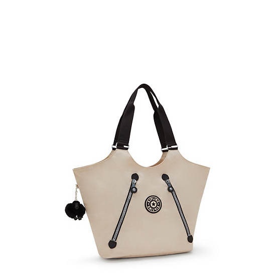 Kipling New Cicely Tote Bags Beige | K-7582641