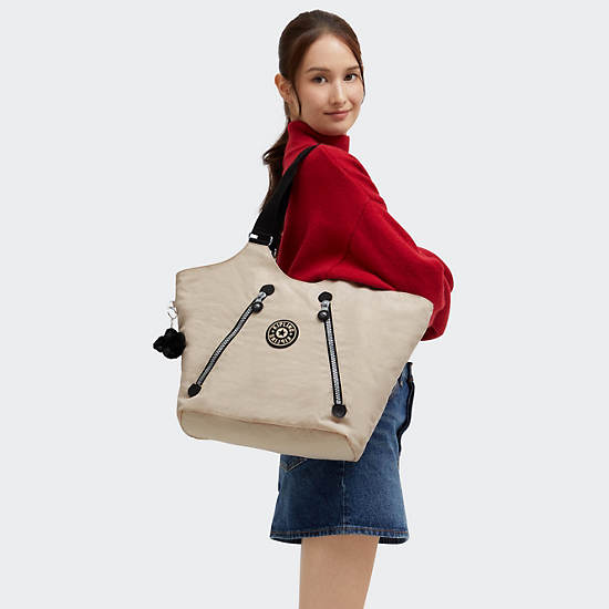 Kipling New Cicely Tote Bags Beige | K-7582641