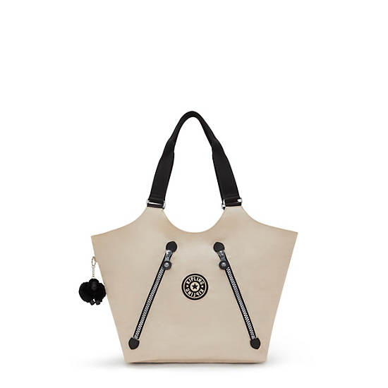 Kipling New Cicely Tote Bags Beige | K-7582641