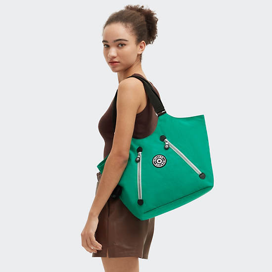 Kipling New Cicely Tote Bags Green | K-5263094