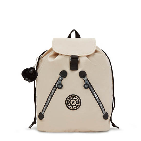 Kipling New Fundamental Large Backpack Beige | K-8649321