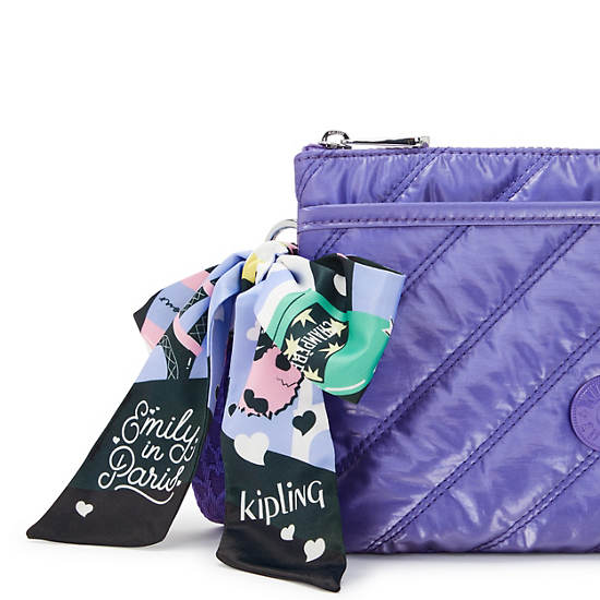 Kipling Riri Emily in Paris Quilted Crossbody Bags Purple | K-8731409