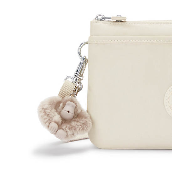 Kipling Riri Metallic Purses Beige | K-0617548