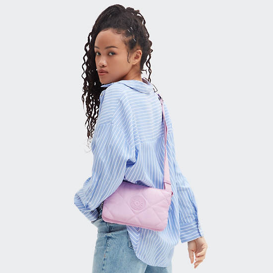 Kipling Riri Quilted Crossbody Bags Pink | K-8342609