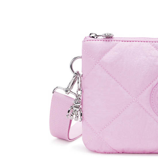 Kipling Riri Quilted Crossbody Bags Pink | K-8342609