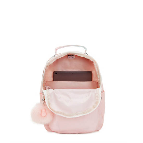 Kipling Seoul Small Metallic Tablet Backpack Pink | K-0652817