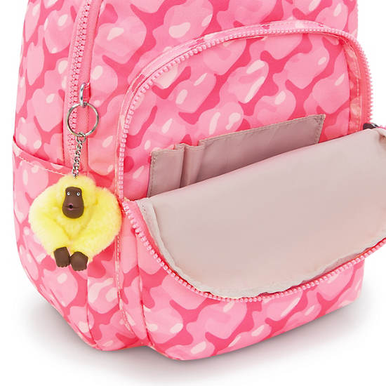 Kipling Seoul Small Printed Tablet Backpack Pink | K-2567349