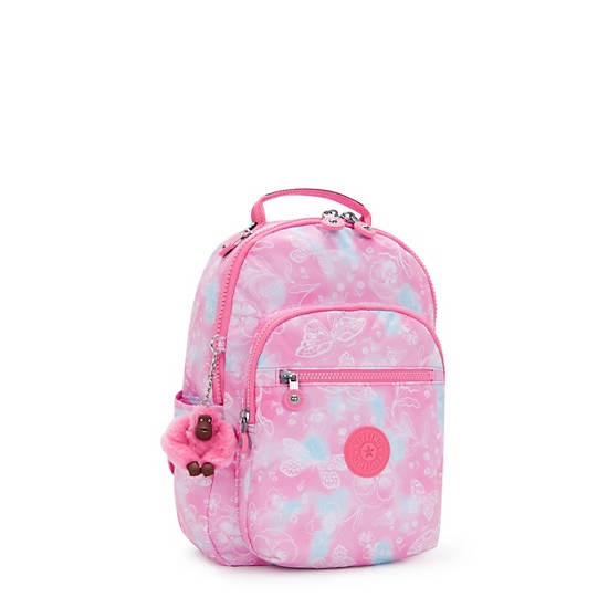 Kipling Seoul Small Printed Tablet Backpack Pink | K-7395621