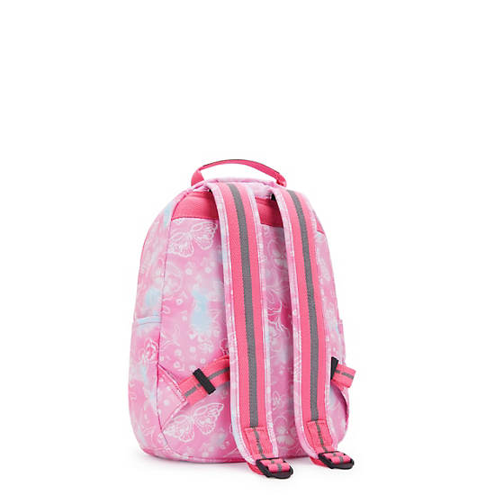 Kipling Seoul Small Printed Tablet Backpack Pink | K-7395621