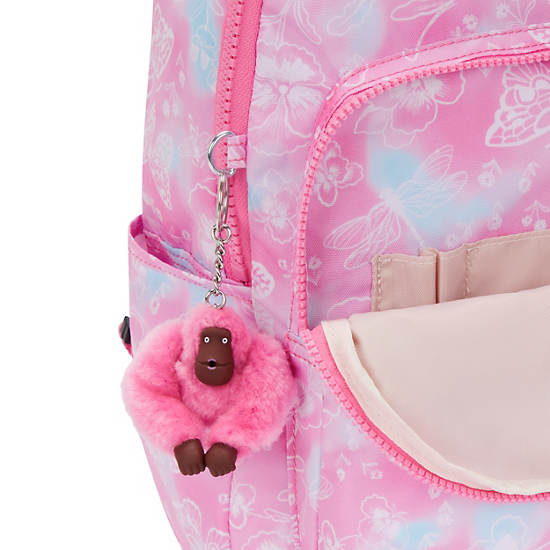 Kipling Seoul Small Printed Tablet Backpack Pink | K-7395621