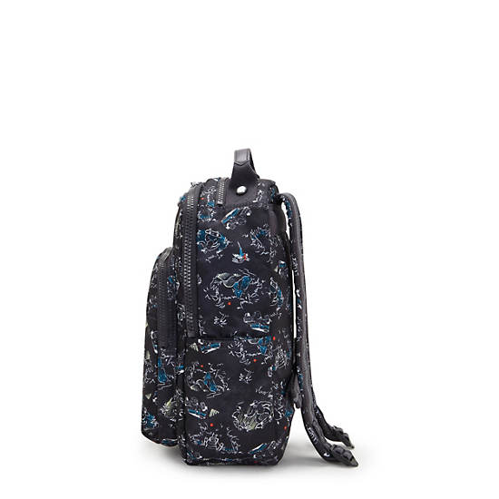 Kipling Seoul Small Printed Tablet Backpack Green | K-3856127