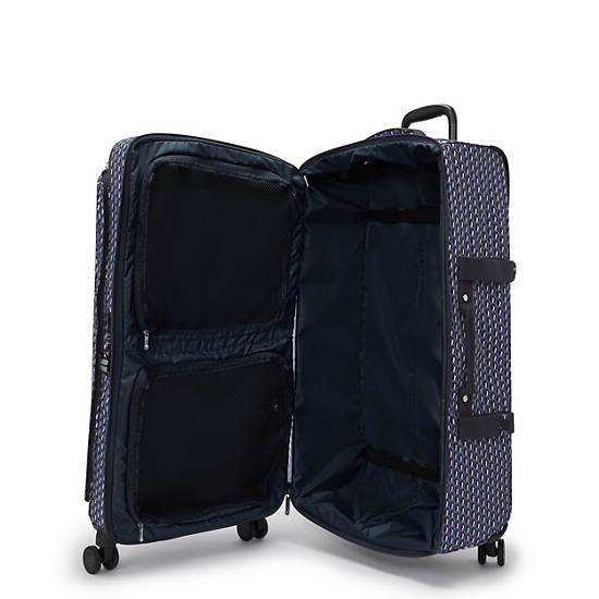 Kipling Spontaneous Large Printed Luggage Blue | K-8905261