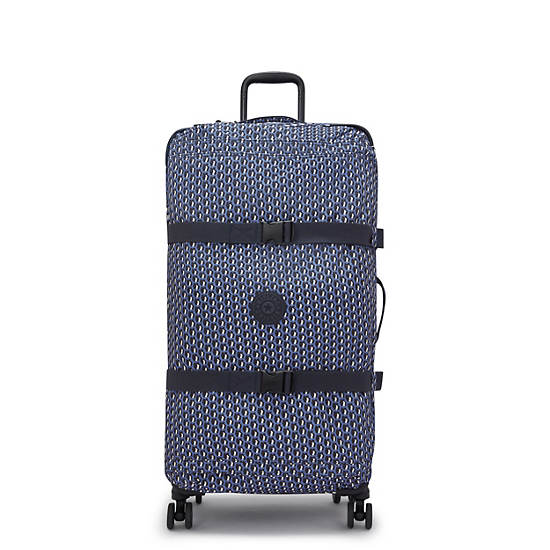 Kipling Spontaneous Large Printed Luggage Blue | K-8905261