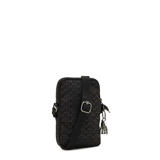 Kipling Tally Printed Phone Bag Black | K-1298304