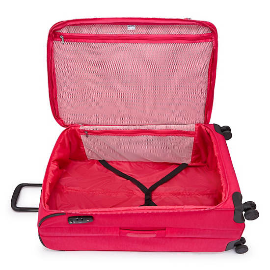 Kipling Youri Spin Large 4 Wheeled Luggage Pink | K-2985371