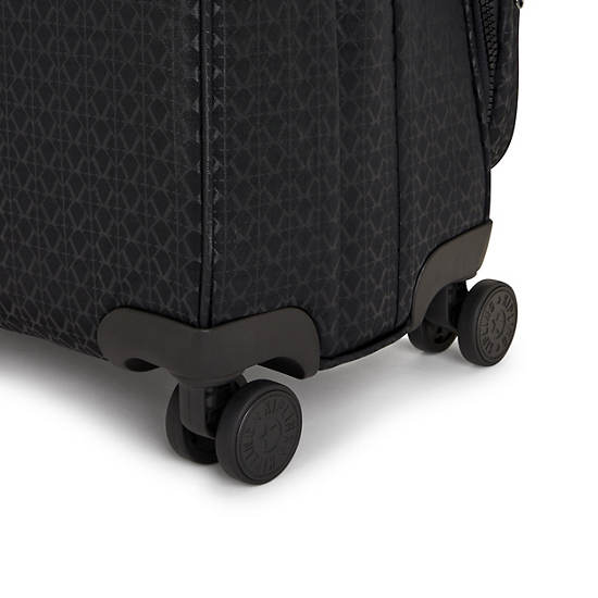 Kipling Youri Spin Medium Printed 4 Wheeled Luggage Black | K-3210469